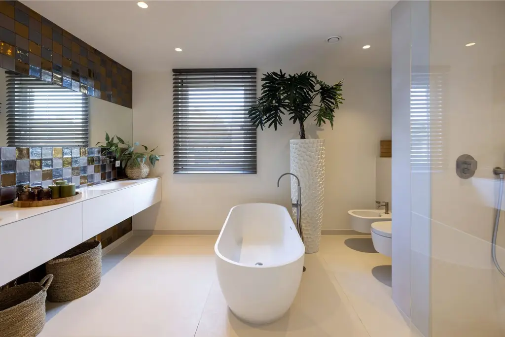 Uitbouw villa Rotterdam: badkamer Donizettilaan: badkamer