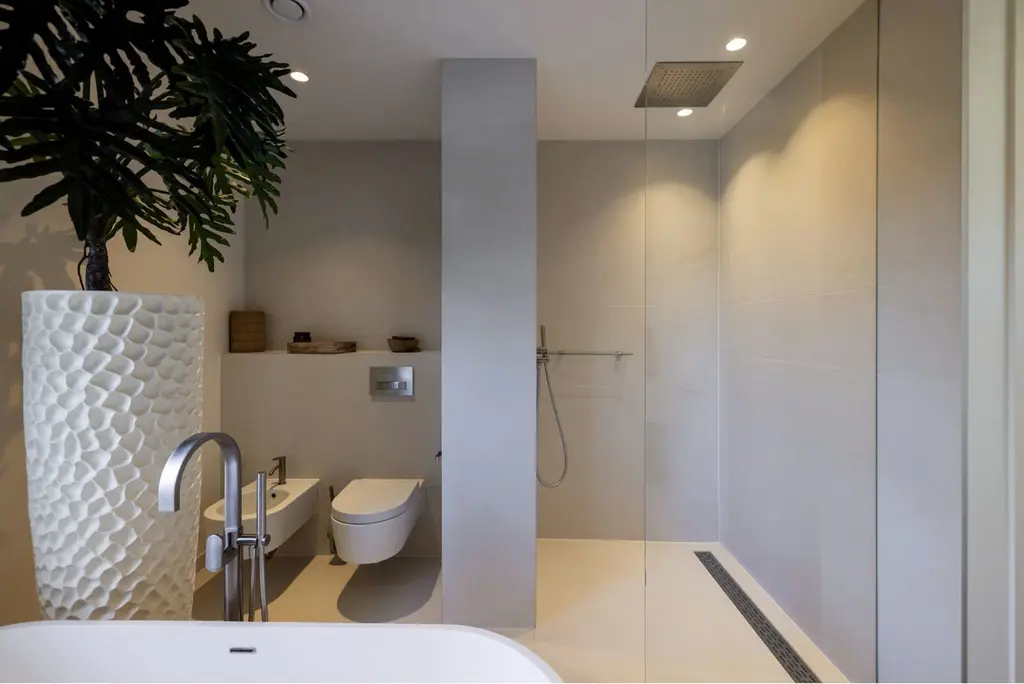 Uitbouw villa Rotterdam: badkamer Donizettilaan: badkamer