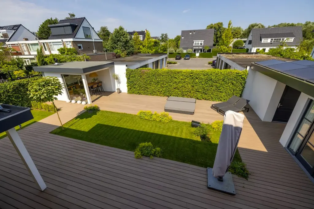 Uitbouw villa Rotterdam: tuin Donizettilaan: tuin